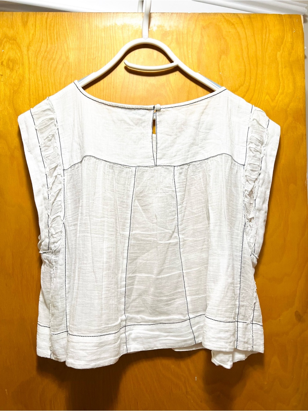 By Anthropologie Cream Ivory Babydoll Sleeveless Tank - Picture 9 of 15
